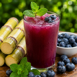 Sugarcane (Blueberry and Mint Juice)
