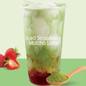 Iced Strawberry Matcha Latte