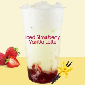 Iced Strawberry Vanilla Latte
